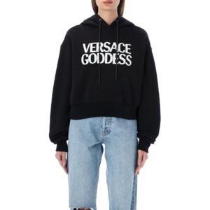 Versace Goddess 프린트 드로스트링 후드티 10090601A06603 1B000 TP942308885