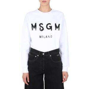 MSGM 로고 프린트 골지 스웨트셔츠 2000MDM5132000 0101 TP942306161