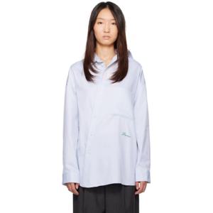 25 SS 쟈크뮈스 여성 블루 라 크루아제르 더 쿠아드로 셔츠 251553F109014