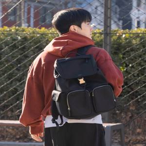 [질스튜어트] [삭형콜라보] 블랙 나일론 백팩 JUBA5E922BK