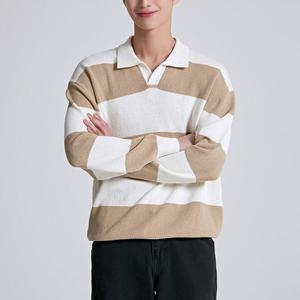 [스파오]부클 스트라이프 카라넥니트 (SPKAC23M09-T)