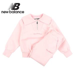 뉴발란스 키즈 여아 카라 변형 스웻 셋업(NK9YD4803G-25)_핑크