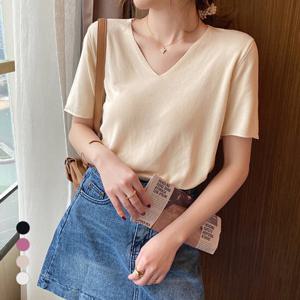 KARRA 플로우브이넥반팔니트_A5M0750
