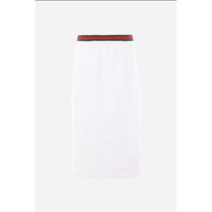 GUCCI jersey midi skirt with Web detail 810391XJG1A9692
