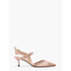 FENDI Colibri leather and mesh slingback with FF motif 8J8589