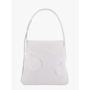 FERRAGAMO Shoulder bag in leather and canvas with cut-out details 241241762324