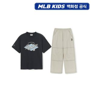 [MLB키즈PG] 스트릿 반팔 우븐팬츠 세트 (7AS1B4153-43CGS)