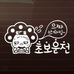 아트박스/제제데코 파마줌마_으짜쓰까잉_초보운전 [자동차스티커