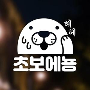 아트박스/우아한 달팽이 초보운전 차량스티커 초보에뇽