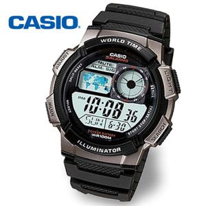 [정품] CASIO 카시오 AE-1000W-1B 월드타임 전자 군인시계
