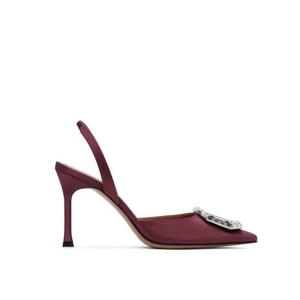 아미나 무아디 힐 펌프스 11S351777CAM AUBERGINE Red RED