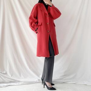 [꼼빠니아]앙고라&울 볼륨소매 코랄 싱글코트 CCADW0WCH350780