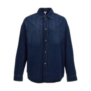 로에베 긴팔 셔츠 H526Y1DW078383 WASHED INDIGO DOM