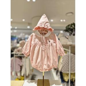 블루독베이비 10 25SS봄신상 (PK)코튼벌륜바디수트 보넷세트 (4511360406)