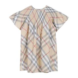 버버리 KIDS 25SS 스톤 체크 원피스 8100058 PALE STONE/14A