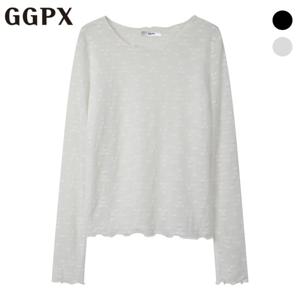 GGPX  플라워 레이스 시스루 블라우스 (GP2SH068F)