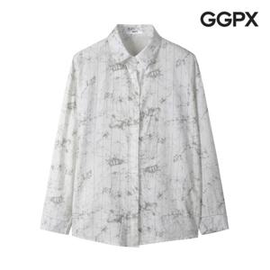 GGPX  블러쉬 타이다이 스트라이프 카라 셔츠 (GP3SH035F)