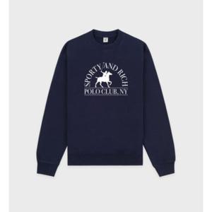 스포티앤리치 긴팔 티셔츠 ST071508501BL32 NAVY GOLD WHITE DOM