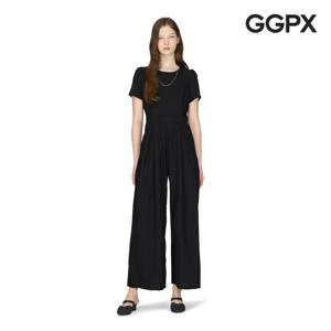 GGPX  블랙 롱 점프수트 (GP4OP003F)