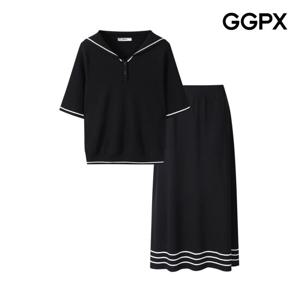 GGPX  세라 카라 반팔 니트 앤 스커트 투피스 (GP4OP024F)