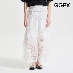 GGPX  보헤미안 니트 레이스 스커트 (GP4SK013F)