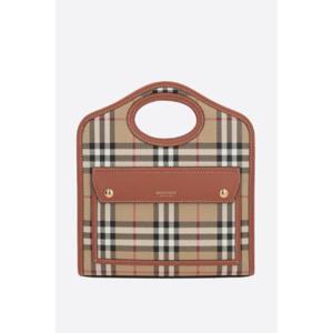 BURBERRY Pocket min handbag ini coated canvas 8066166A9534