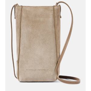 Brunello Cucinelli 미니 스웨이드 크로스 백 P01037913