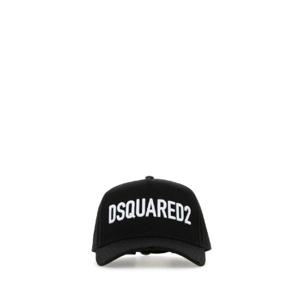 DSQUARED 블랙 코튼 야구 모자 BCM066005C00001 M063