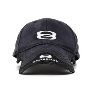 발렌시아가 로고 자수 코튼 캡 모자 808790410B2