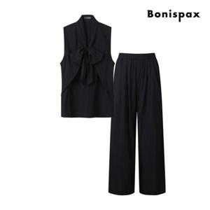보니스팍스  리본 민소매 셔츠 팬츠 투피스 (XP5ST002M0)