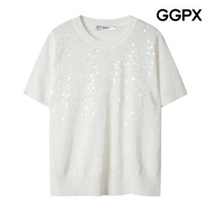 GGPX  스팽글 반팔 니트 (GP4KP056F)