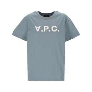 아페쎄 반팔 티셔츠 COHBMM26384ILA BLEU GRIS BLANC