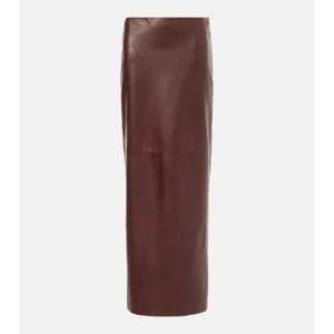 Brunello Cucinelli 레더 맥시 스커트 P01041547