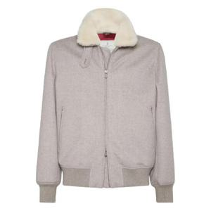 Brunello Cucinelli 캐시미어 봄버 재킷 MM4006889CBR04