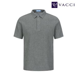 바찌 폴리 클링클 폴로넥 카라 반팔 티셔츠 그린 VT1O2BR202E0