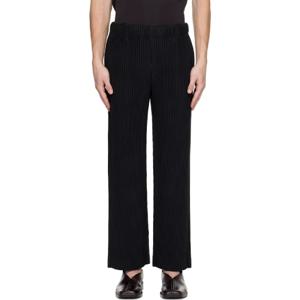 25 SS Homme Plisse Issey Miyake 남성 블랙 테일러드 플리츠 2 슬랙스 252729M191022
