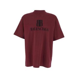 남성 Balenciaga 로고 프린트 하이넥 티셔츠 TSVU44029