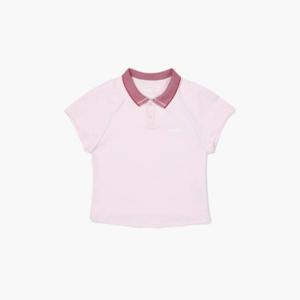 디아도라반팔티 KQJ D3222TTS46PKL 테니스 퍼포먼스 크롭 카라티셔츠 우먼 PINK