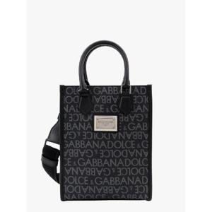 DOLCE & GABBANA Coated canvas and leather handbag with all-over logo BM2123AJ705