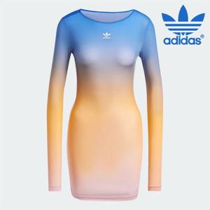 [아디다스] 원피스 /G11- JF8267 / AOP MINI DRESS 우먼스 올오버 프린트 롱 슬리브 미니 드레스