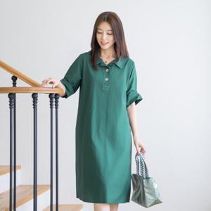 엄마옷 마담4060 톡톡단추스티치원피스 여성원피스 -ZOP2506009-