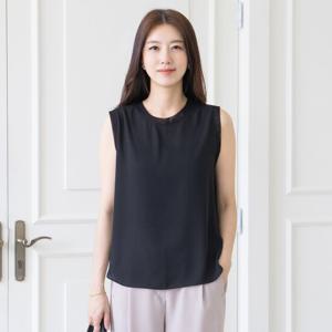 엄마옷 마담4060 단추찰랑민소매-ZSL2506005-
