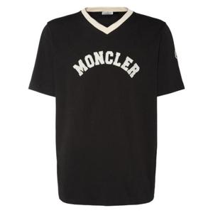 몽클레어 Logo heavy cotton v neck t shirt 82I-3EU030
