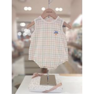 오가닉맘 멀티핀체크민소바디수트(출산백일선물) (MKMLQS0277)