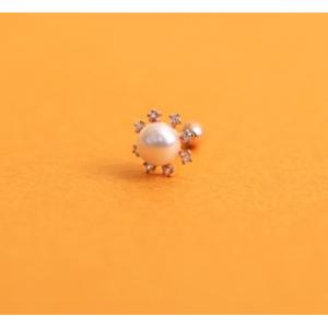 [로이드] 진주 라운드 큐빅 피어싱 14K GOLD 귀걸이 LPFH4108G