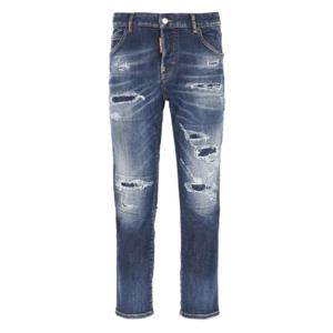 Dsquared2 로고 패치 디스트레스드 크롭 진 S72LB0663S30789 470 TP942389450