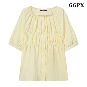 [GGPX]라운드넥 셔링 블라우스 (GPBBA050D)