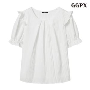 [GGPX]핀턱 벌룬 반팔블라우스 (GPBBA051D)
