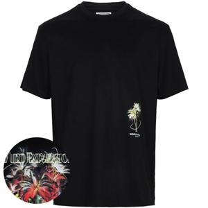 우영미 25SS 블랙 야자수 그래픽 티셔츠 W251TS04718B