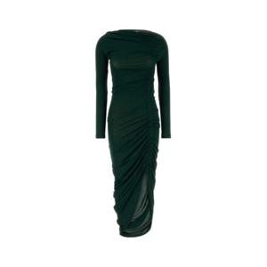 살바토레 페라가모 미디 원피스 13H142785370 MOSS Green